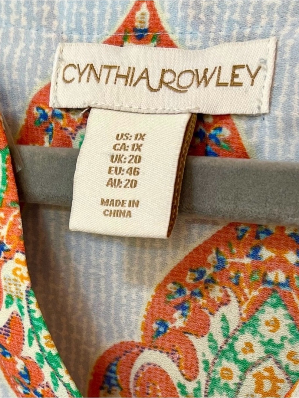 Cynthia Rowley Boho Tunic Top - 1X - Picture 3 of 6